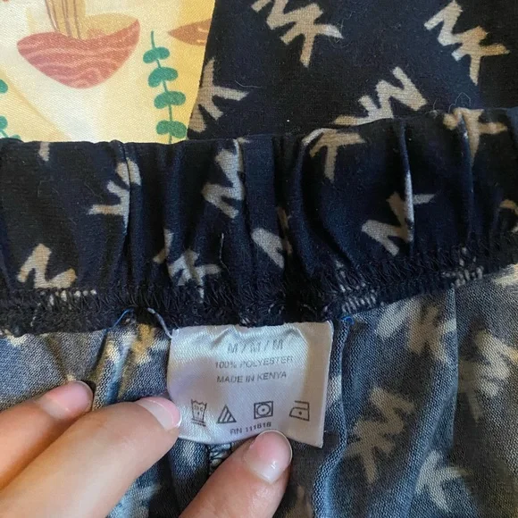 Michael Kors Navy Blue and Grey Logo Pajama Pants - Picture 2 of 3